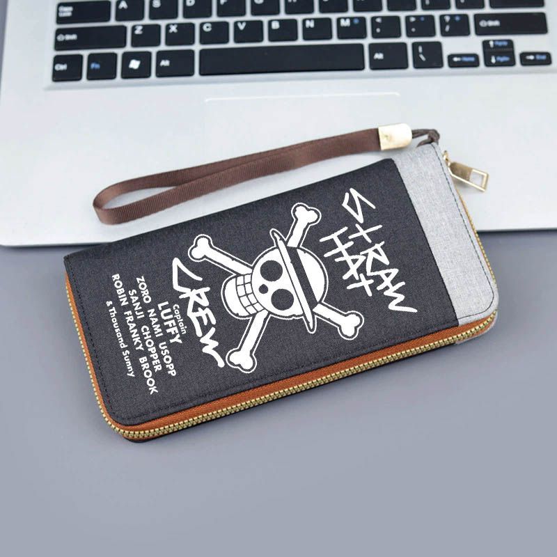 원피스 해골 패턴 만화 롱 지퍼 지갑 커플 동전 지갑  - Anime Merchandise Wholesale 리뷰 및 가격
